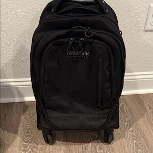 Kenneth Cole Black Rolling Travel Spinner Laptop Bag 4- Compartments